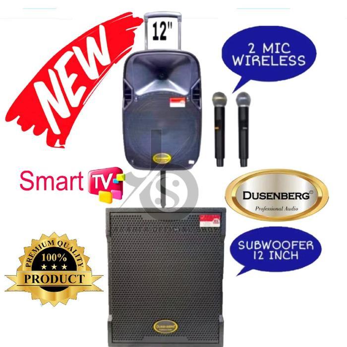 karaoke set DUSENBERG + subwoofer 12 inch speaker aktif 12 inch free mic wireless