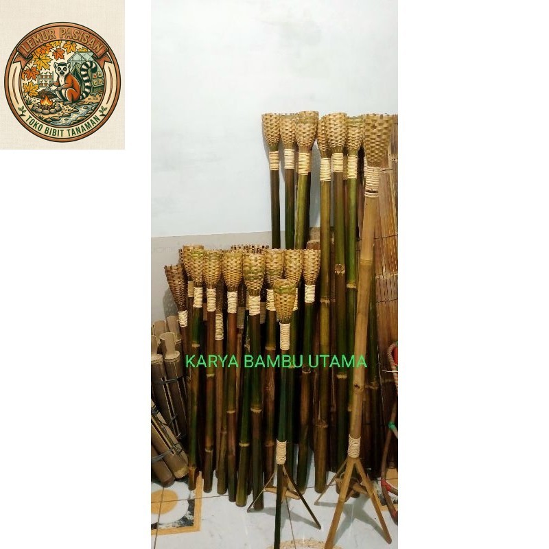 obor bambu ~ obor hiasan 1 Meter (sumbu+botol)