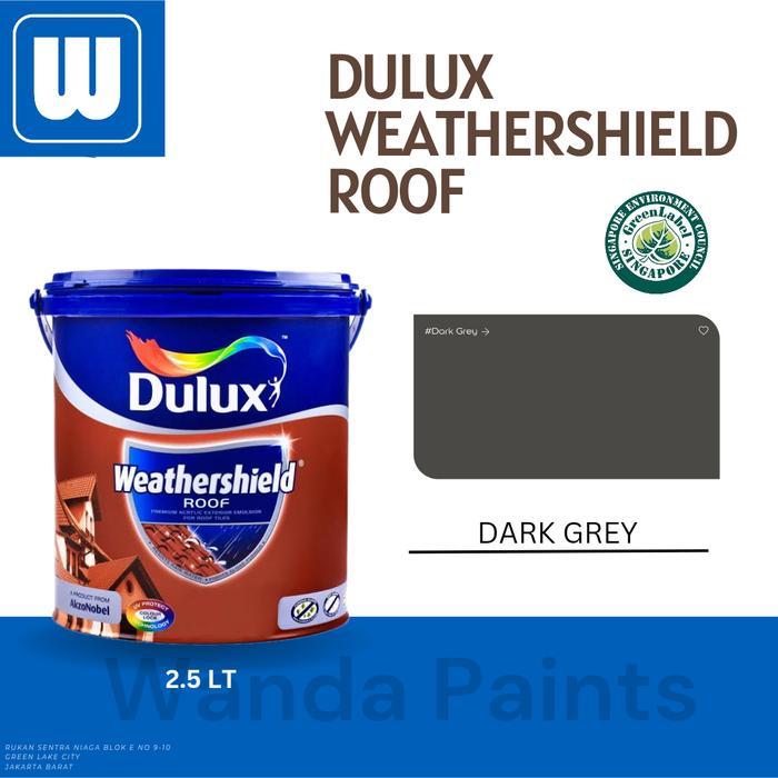 Cat Genteng Dulux Weathershield Roof (2.5 LT) - Dark Grey Roof