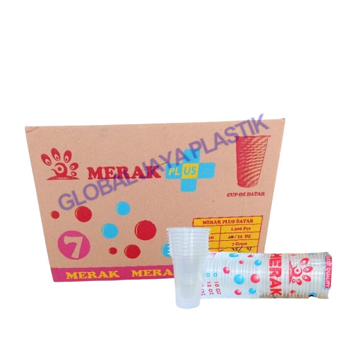 Cup / Gelas Plastik Merak  18 Oz / 22 Oz (DUS)