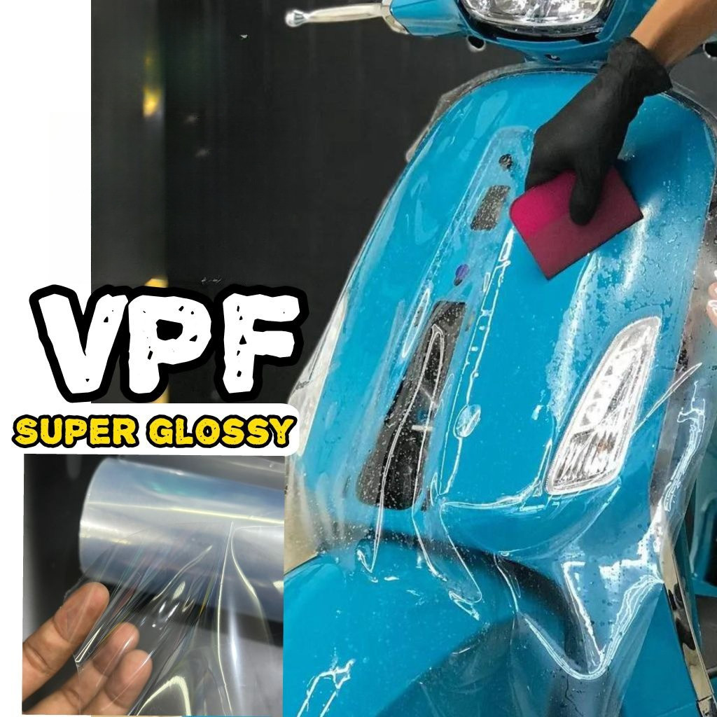 STIKER MOTOR VPF SUPER GLOSSY PELINDUNG BODY MOTOR SKOTLET TRANSPARAN VPF