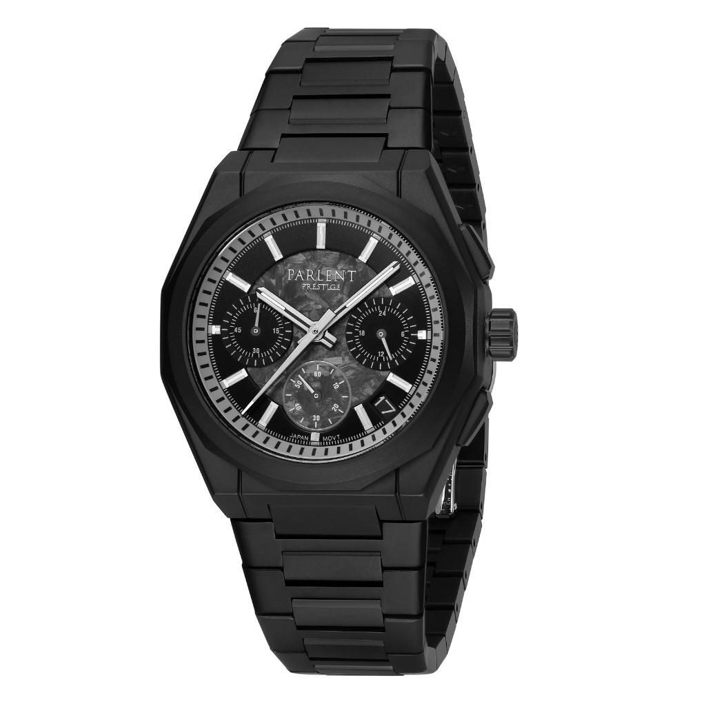 Parlent Prestige Stratos - Jam Tangan Pria 39mm, Seiko Quartz Movement, Waterproof 10ATM (100M), Sta