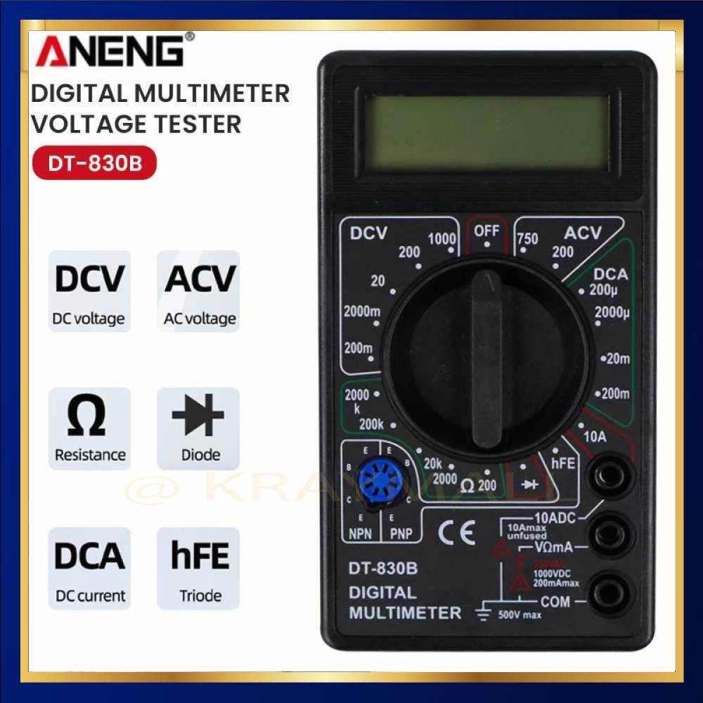 Digital Multimeter Voltage Tester - DT-830B