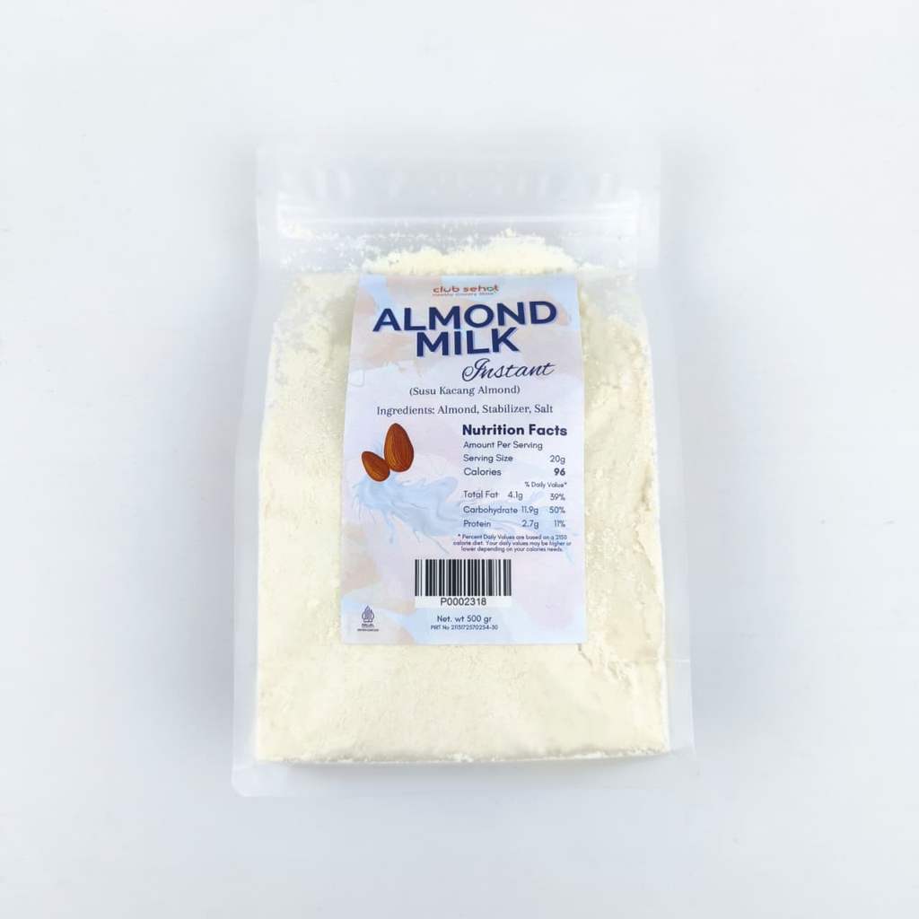 Almond Milk Instant 500gr Club Sehat | Susu Almond Bubuk Vegan Dairy Free Hemat Besar