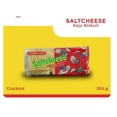 Khong Guan Saltcheese Crackers 200gr - Biskuit Crackers Rasa Keju Asin