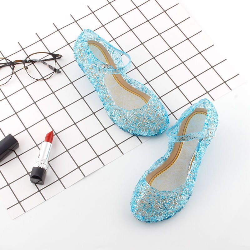 sandal anak perempuan sepatu hak tinggi anak-anak kristal putri