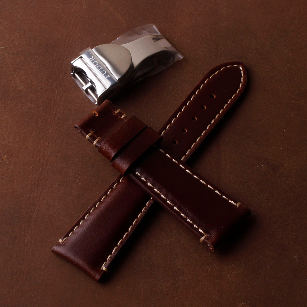 High Quality Watch straps Vintage Dark Brown Genuine Leather Wrist Watchband Strap Belt Bracelet For