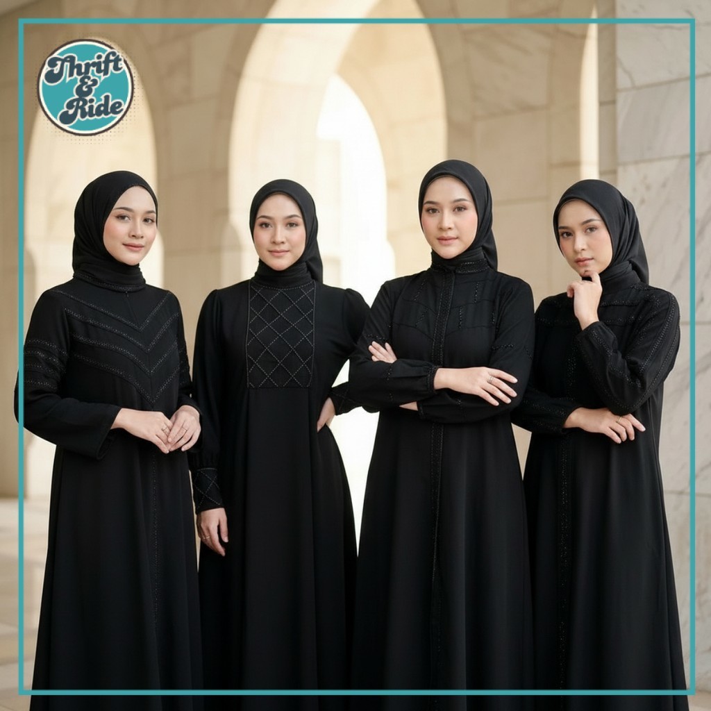 Abaya Remaja Aesthetic Arabic Style Terbaru 2025 Simple Mewah Elegan Arab Turkey Premium 2026