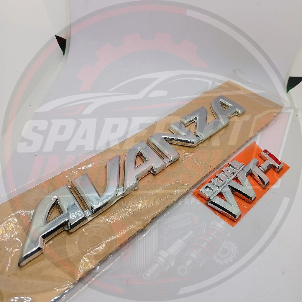 Emblem Logo Tulisan Avanza & Dual Vvti Original