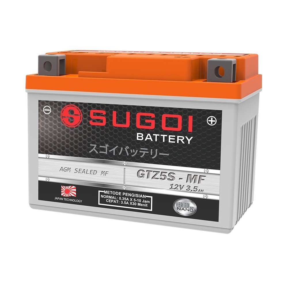 Aki Motor merk SUGOI Tipe GTZ5S