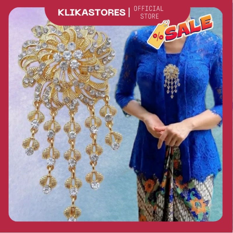 Bros Kebaya Mewah Pengantin Kirana/Bros Kutu Baru Mewah Adat Tradisional Jawa Pakaian Adat AS