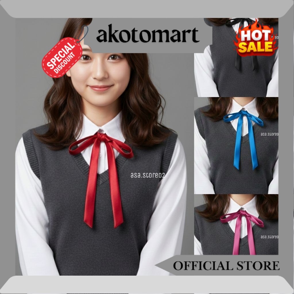 Dasi Kupu Kupu Panjang Satin/Dasi Kemeja Aksesoris Wanita JM
