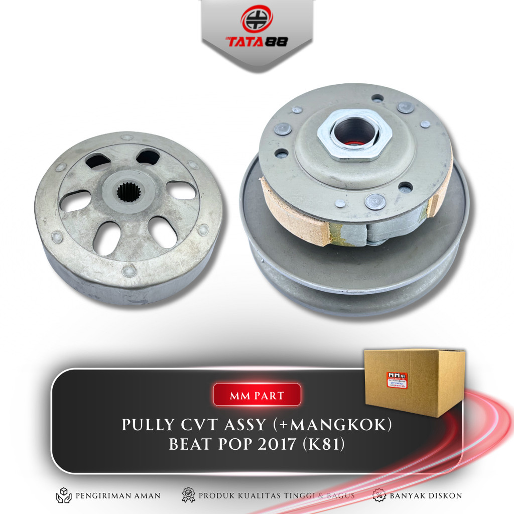 PULLY CVT ASSY PLUS MANGKOK BEAT POP 2017 K81 – Pulli Komplit Beat Sporty / Street Scoopy ESP 2016-2