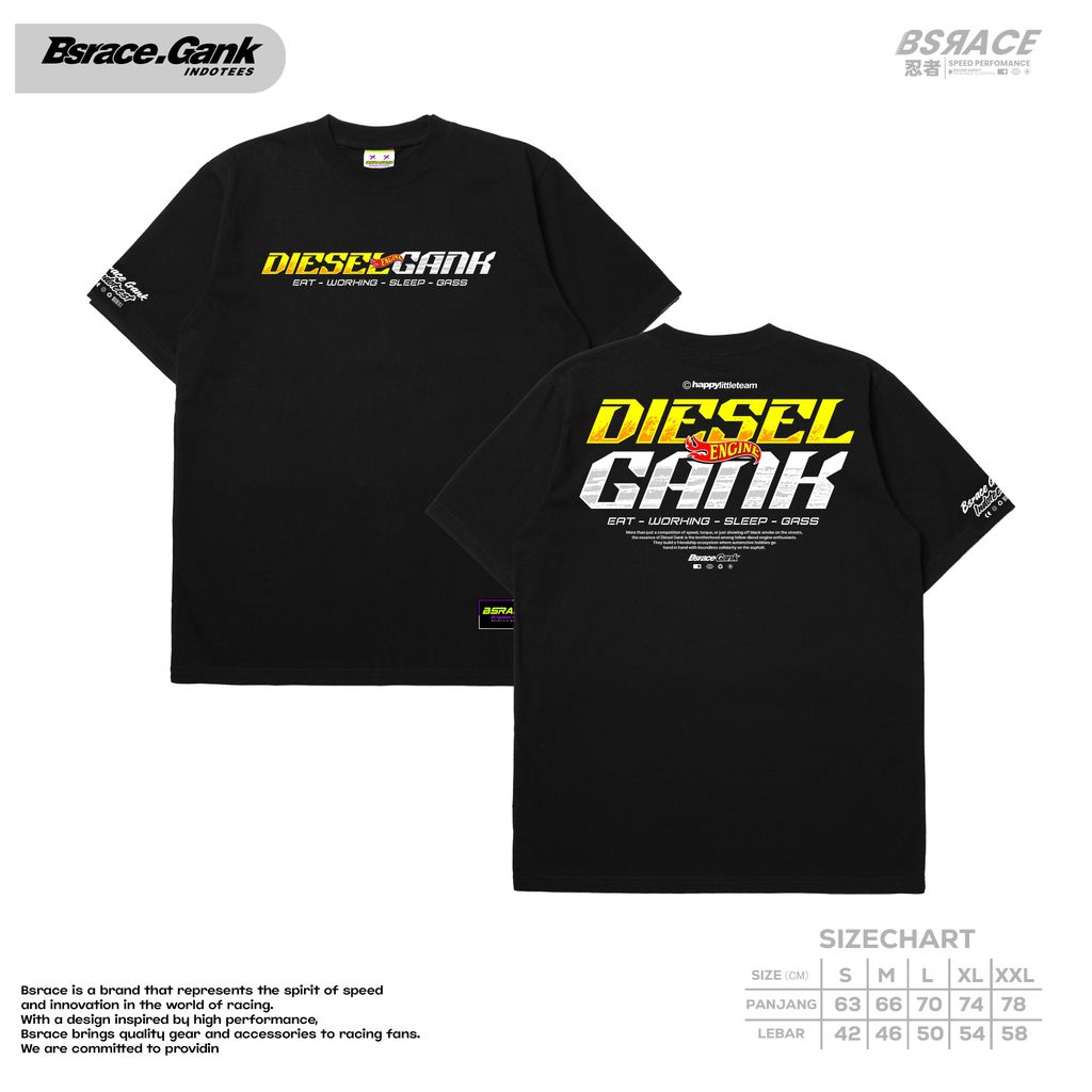 Kaos Diesel Gank Original 100% Kaos Diesel Cumi Darat Racing Fortuner Pajero Terbaru