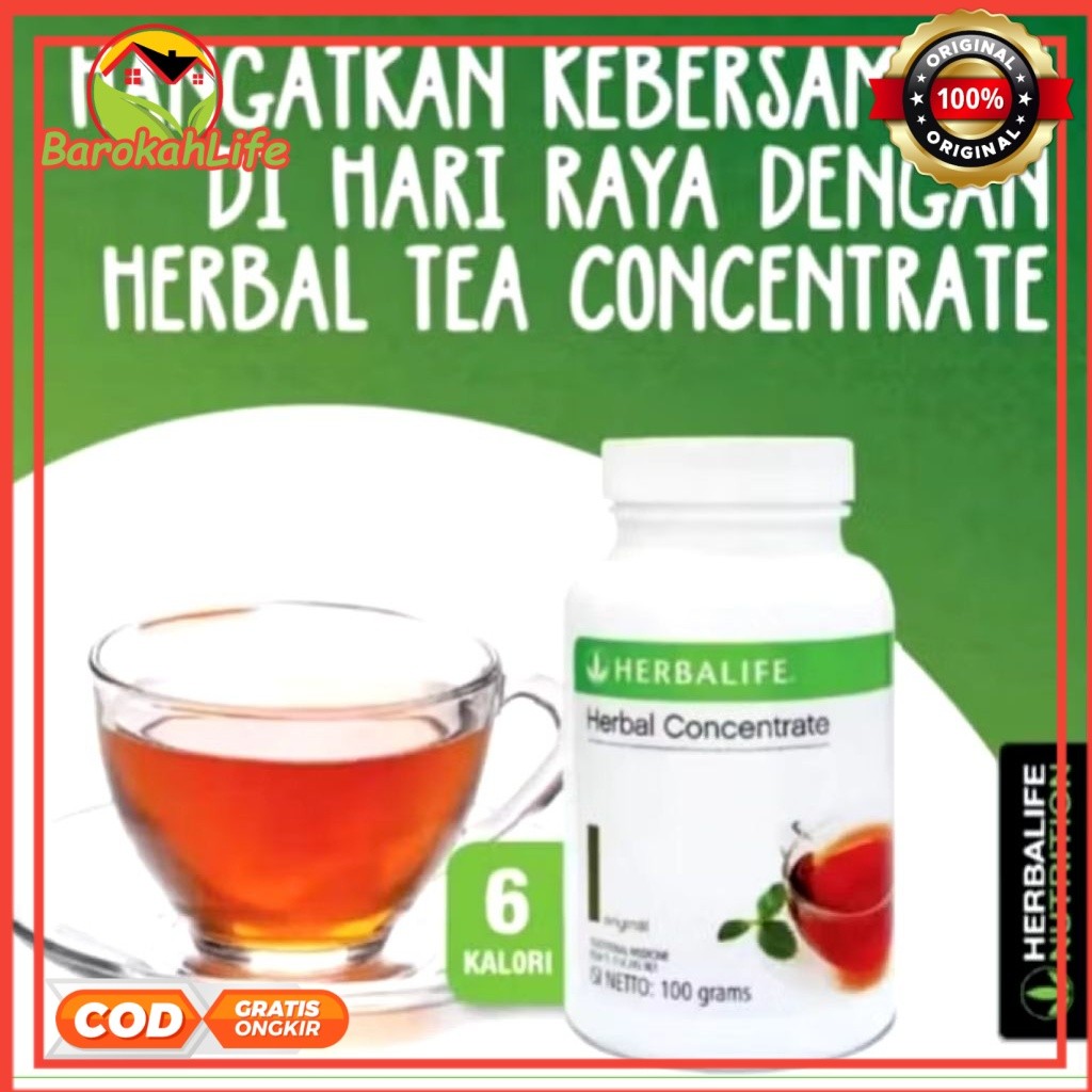 Herbalife Original Herballife Tea Concentrat Penurun Berat Badan 50gr 1 Botol Exp 2028