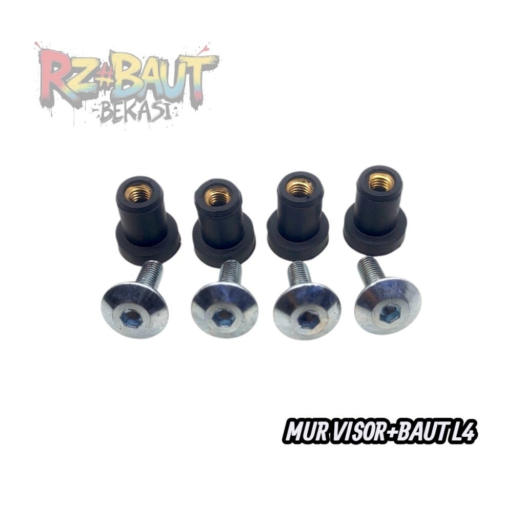 MUR VISOR BAUT L4_MUR KARET VISOR TAMENG WINGSHIL UNIVERSAL AEROX LEXI VIXION N-MAX XRIDE SATRIA FU 