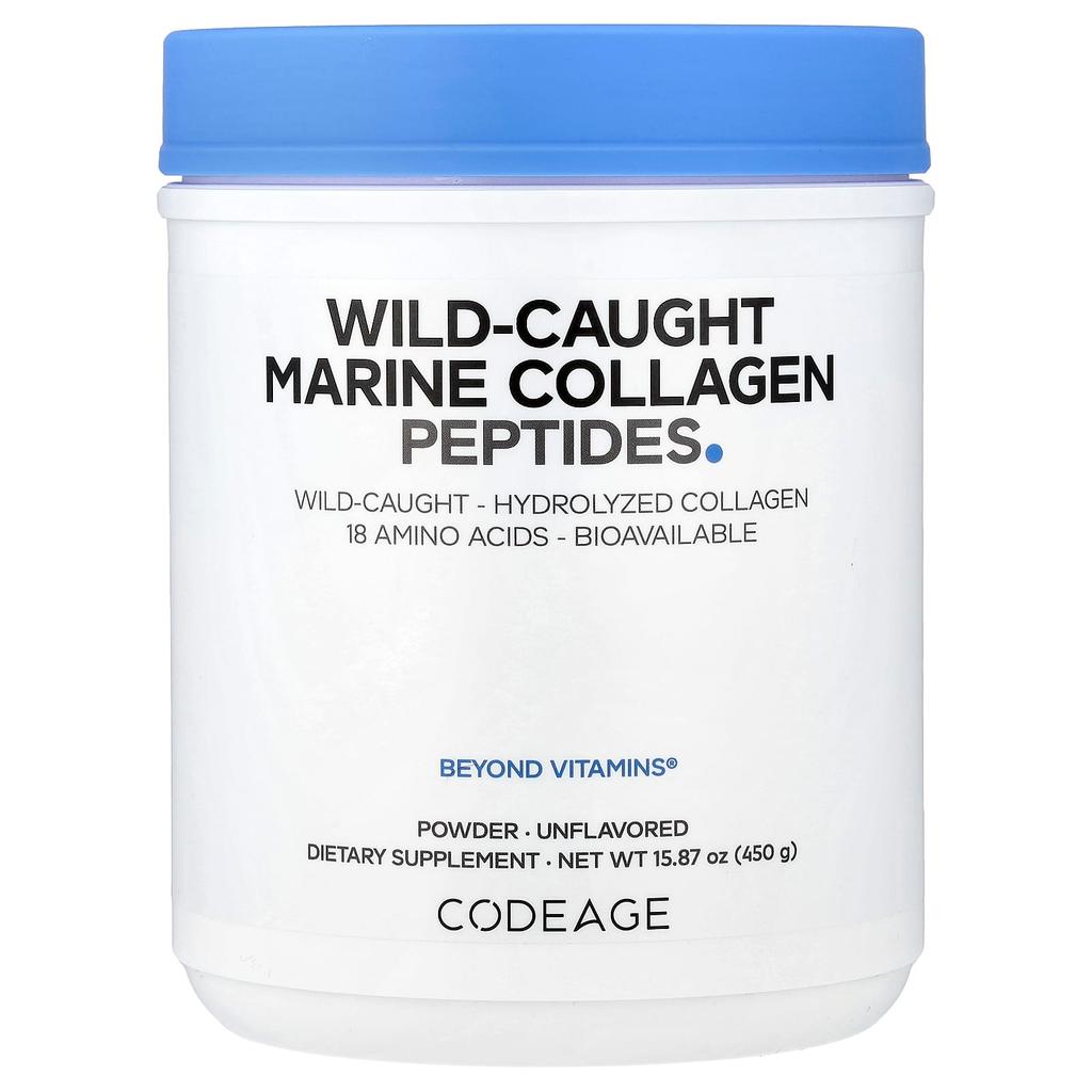 US Brands, Wild-Caught Marine Collagen Peptides Powder, Unflavored,
