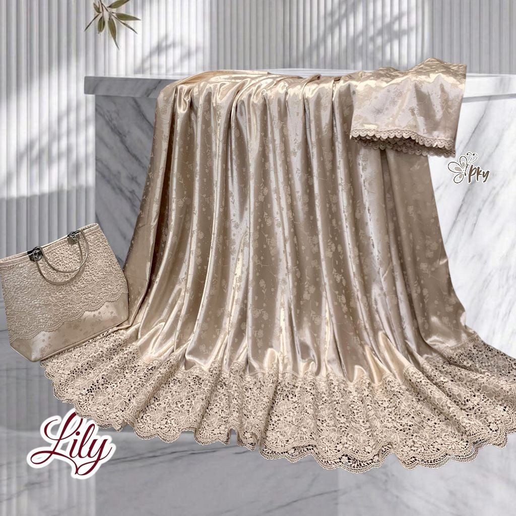 (Big Sale) Mukena Lily, Lula Renda - Mukena Lebaran - Mukena Renda