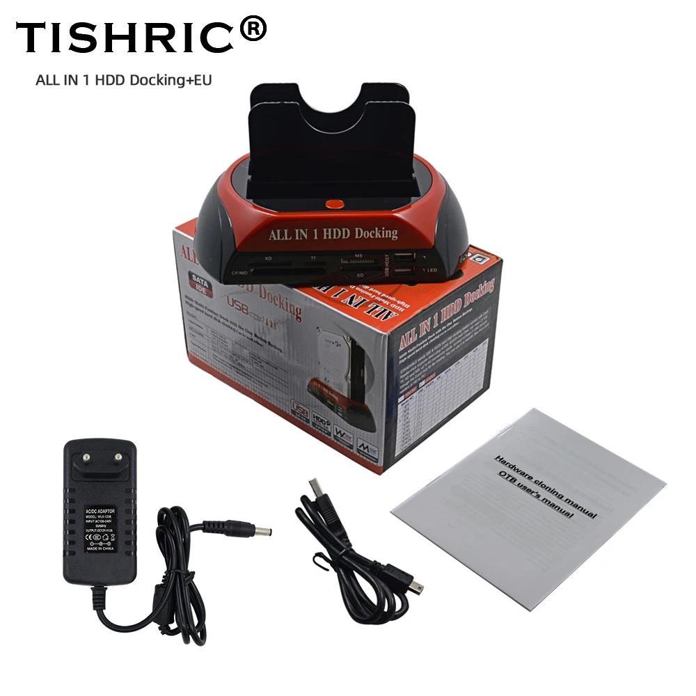 TISHRIC ALL IN 1 SATAIDE to USB 20 25 35 SSD Drive External HDD Docking Station HD Case Hard Drive O