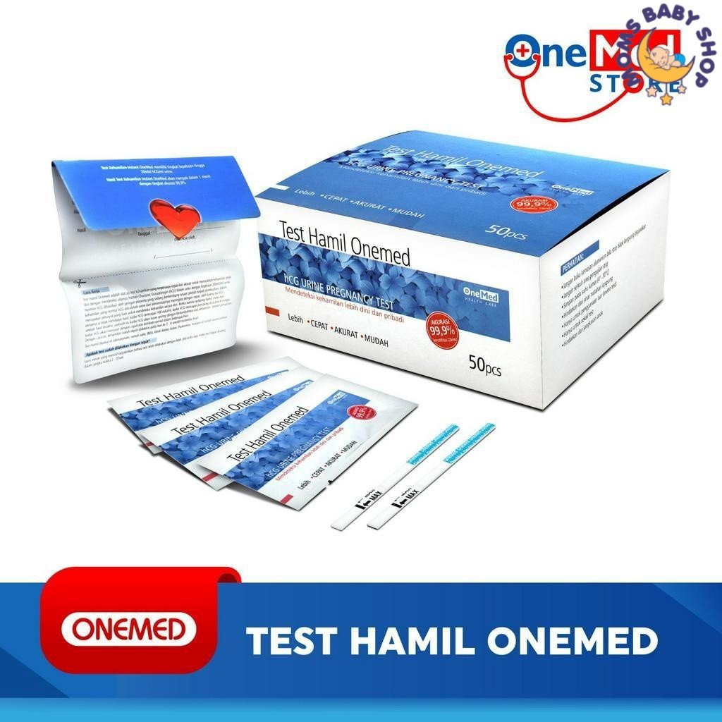 MOMS_ ONEMED Tes Hamil 1 box isi 50strip Test Pack