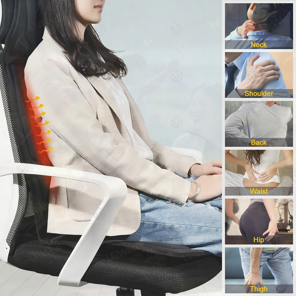 Kursi Pijat Getar Elektrik Terapi Massage Portable Pijit Leher Punggung Pinggang Paha Full Body