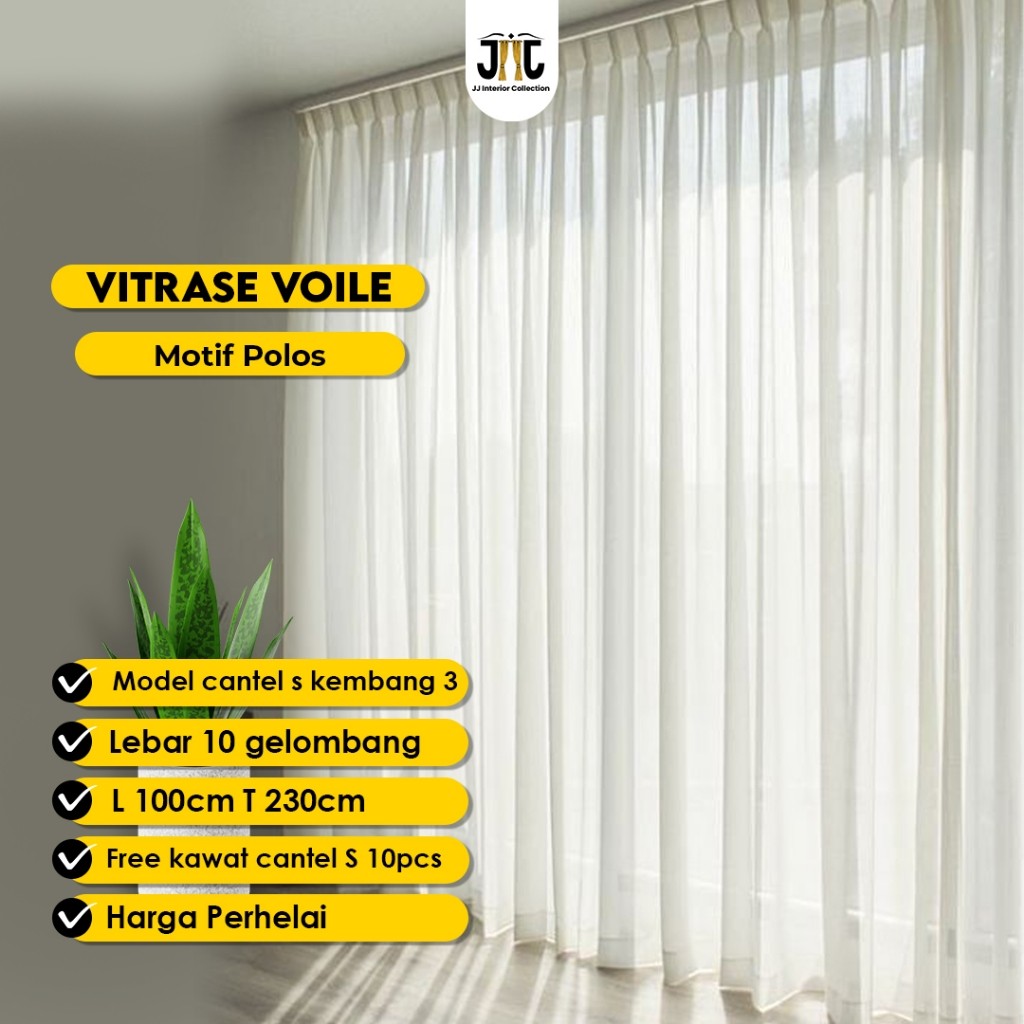 Josun|| Vitrase Gorden Kain Transparan Sheer Voile Collections