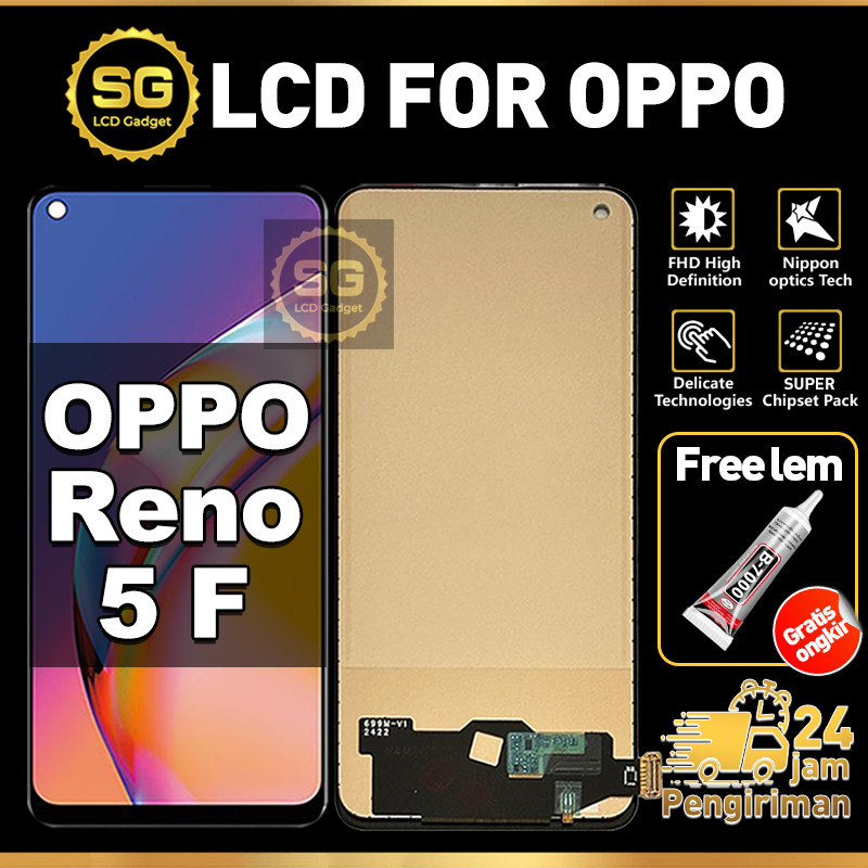 SG LCD OPPO Reno 5F Fullset HP Touchscreen OPPO Reno 5F Free Lem Glass Touch Screen Digitizer COD