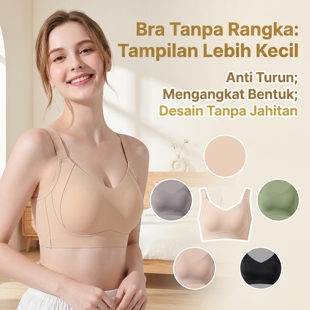 [Jaminan Mutu]  Push up Bra Seamless Super Nyaman/Bra Minimizer Push-Up Bra Anti Kendur Yang Mulus R