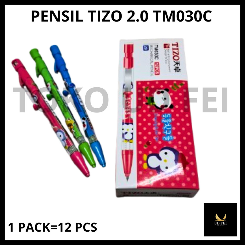 (1 PACK = 12 PCS) Pensil Mekanik Tizo TM030A-1/Pensil Mekanik Tizo 2.0/Pensil Mekanik tizo TM030C