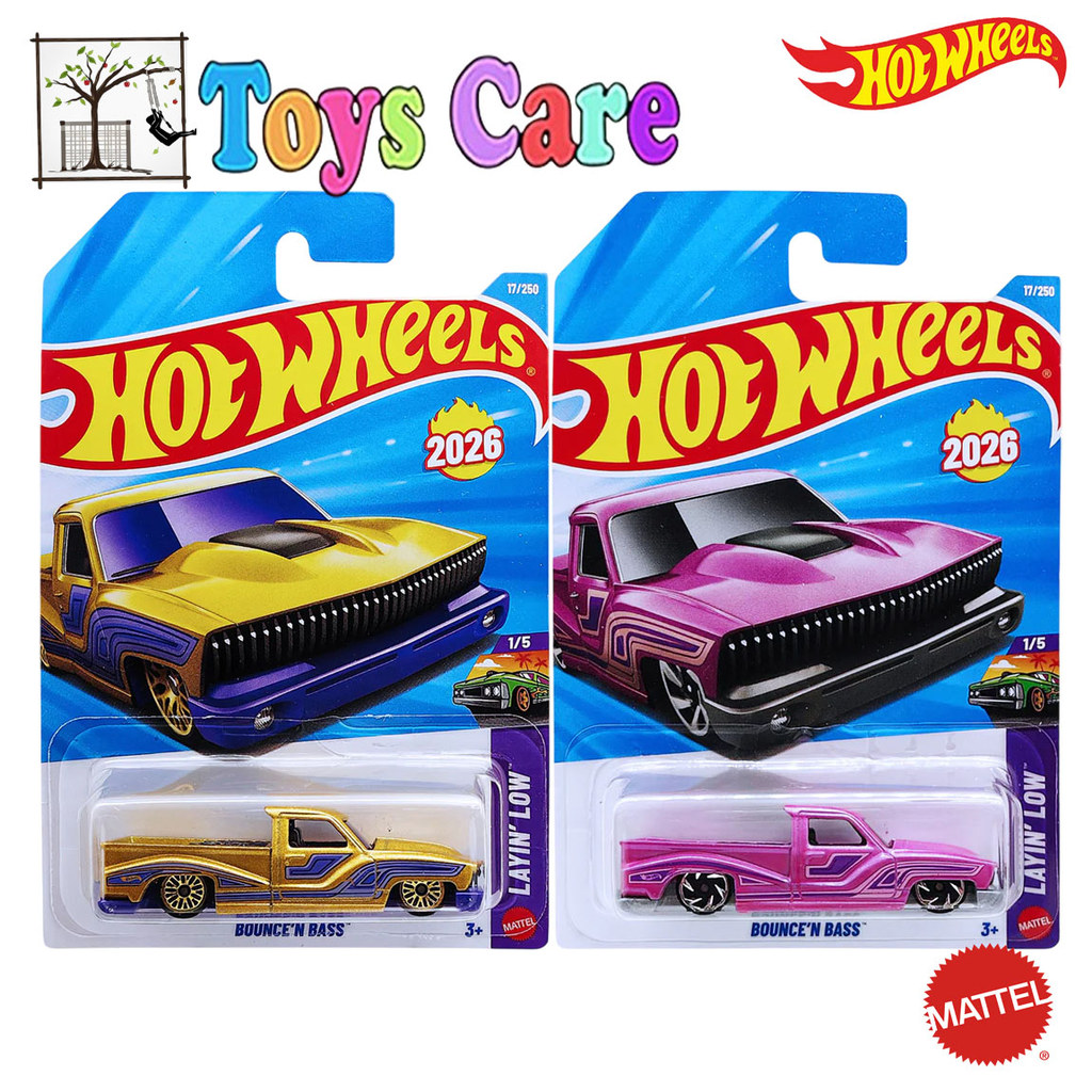 Hot Wheels Bounce N Bass Emas Pink 2026 Mobil Pickup