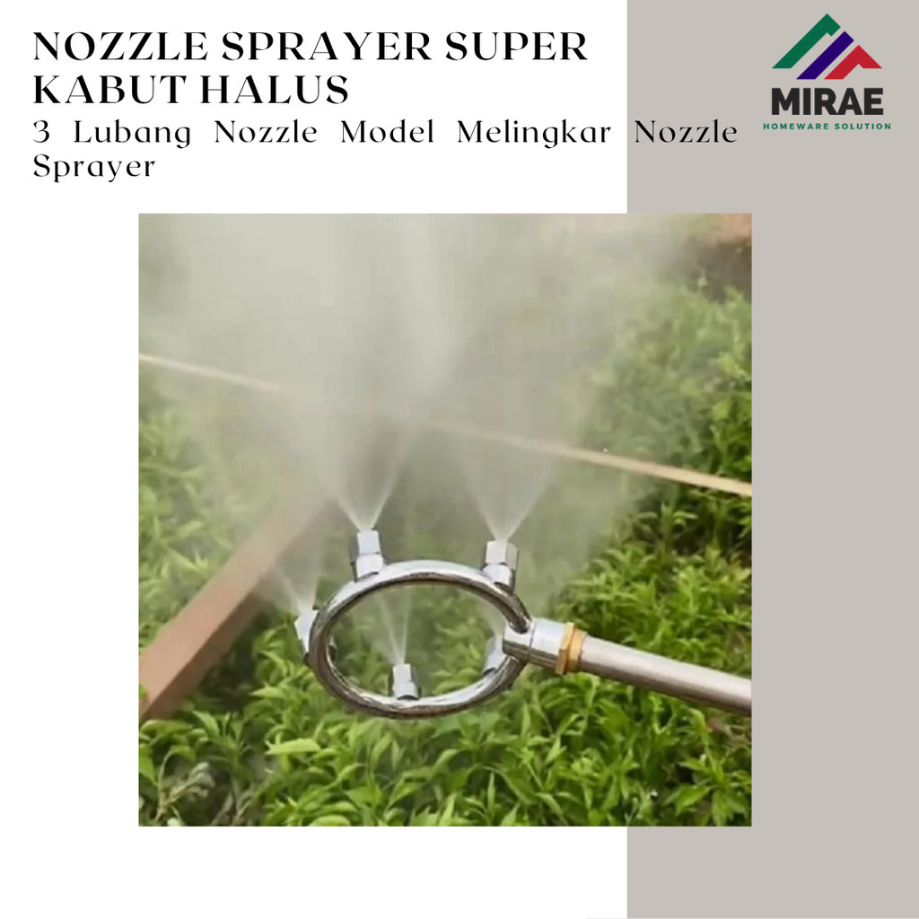 Nozzle Sprayer 3 Lubang Super Kabut Halus / Nozzle Model Melingkar
