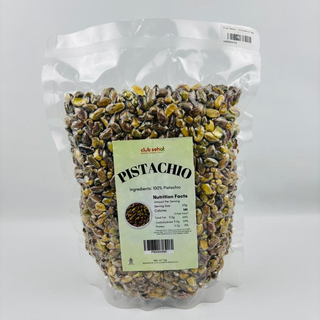 Pistachio 1KG Club Sehat – Kacang Pistachio Premium 100% Natural Snack Sehat