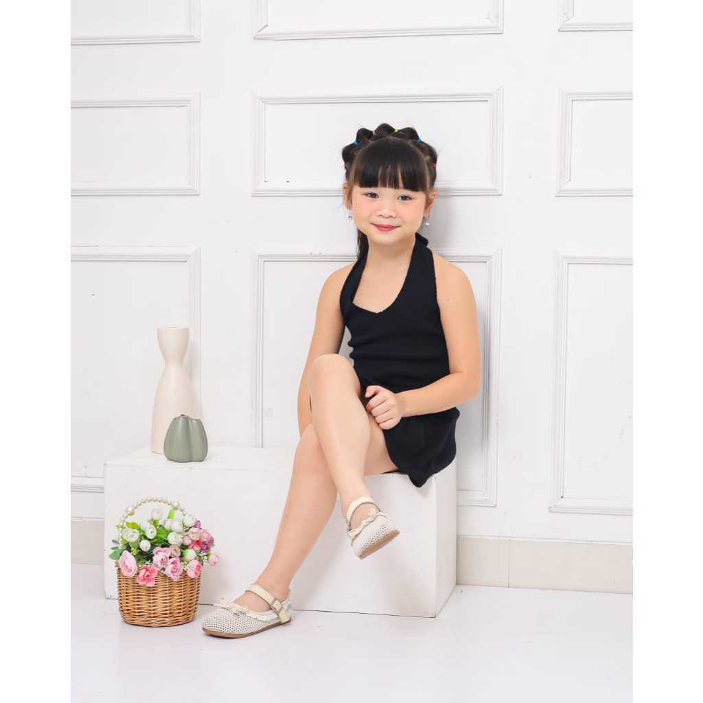 KIDS 21505# - Aurora Dress Anak Perempuan Halter Simple Elegan | Gaun Casual Lucu Stylish