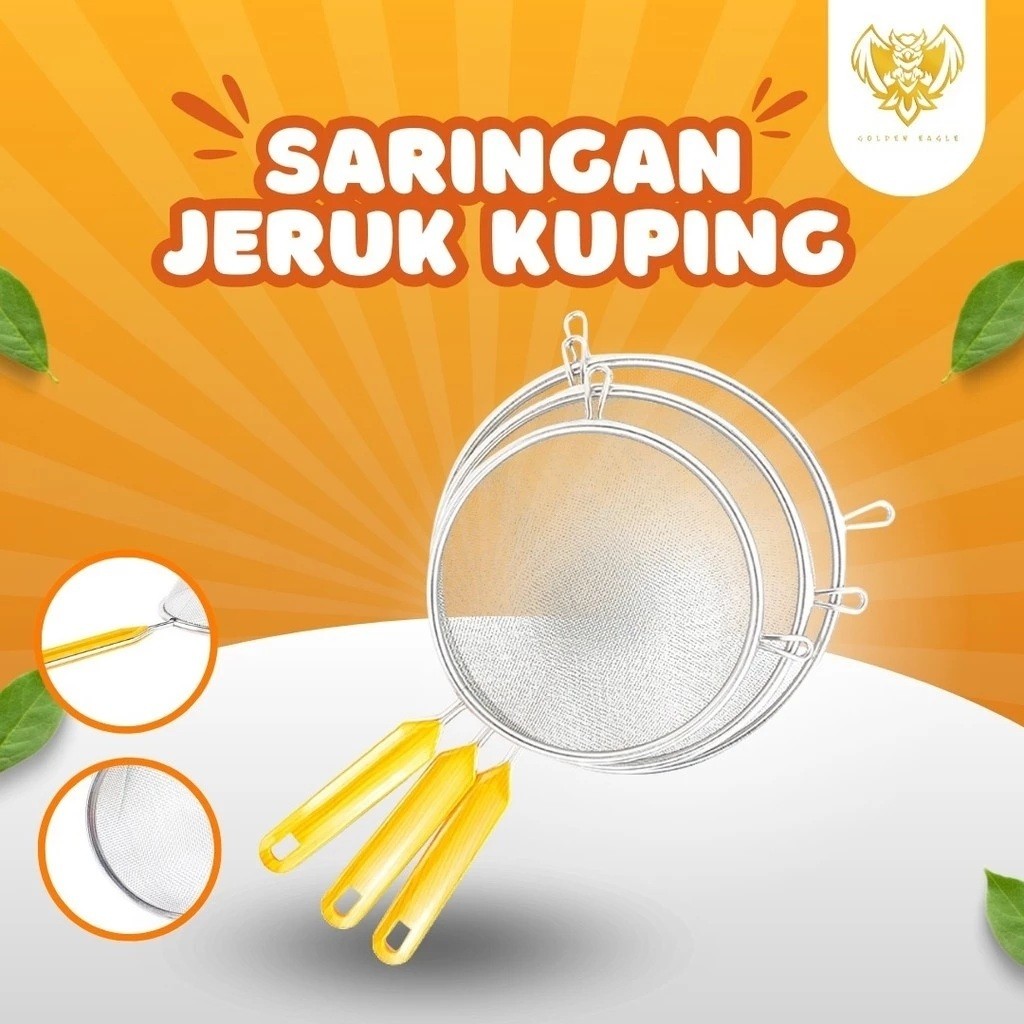 Saringan Jeruk Kuping - Serokan - Ayakan Santan - Tepung - Jus - Tebal 16 - 18 - 20 Cm Stainless Ste