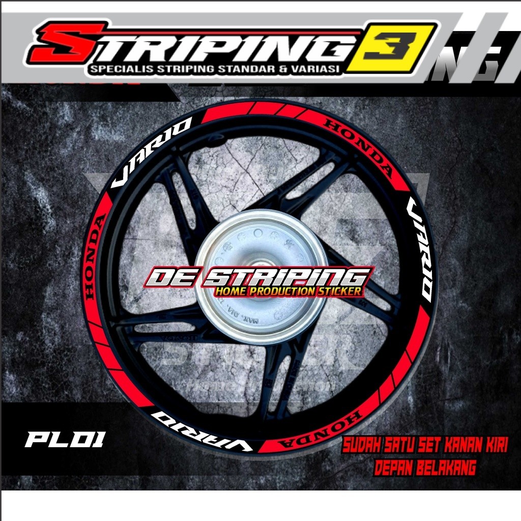 stiker velg sticker velk stiker cutting velk (pl01) honda vario 110 karbu 110 fi vario 125 150 all n