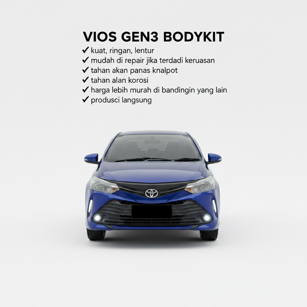 bodykit vios gen 3 facelift full bamper BODYKIT VIOS 2012-2015
