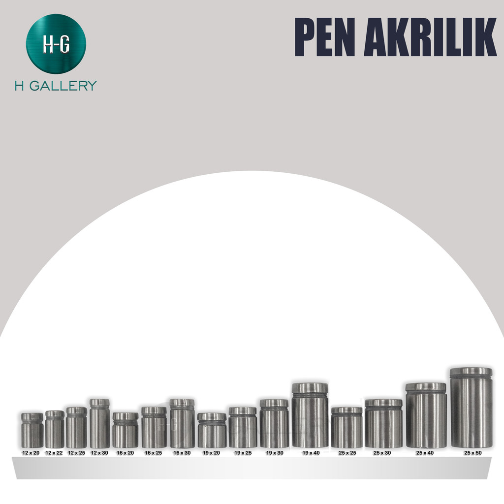 PEN IKLAN STAINLESS / PEN BAUT AKRILIK / SIGN BOARD - 12 X 20 12 X 22 12 X 25 *S