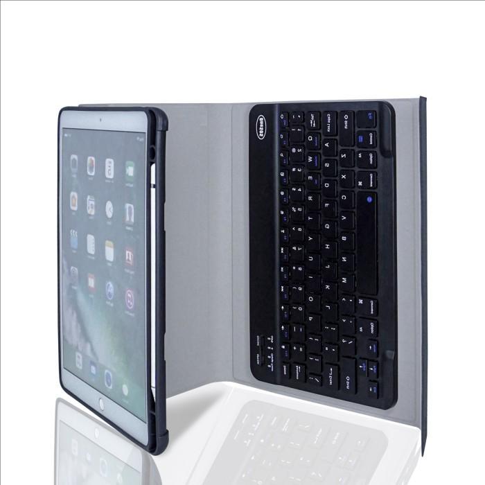 FS Smart Cover & OneSOS keyboard - Ipad 6 Pro 9.7" Air 2 + pencil slot - Black, Case Only