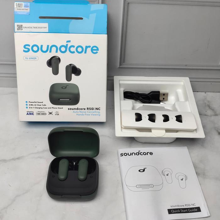 (Second Like New) Soundcore Anker R50i NC Earbuds Adaptive Noise Canceling Headset Earphone Bluetoot