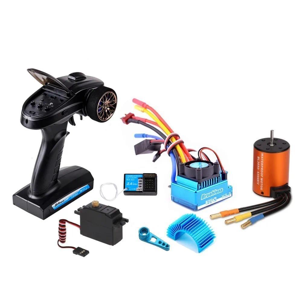 RCtown Brushless Upgrade Kit Motor Esc Receiver Remote Controller Servo Set For Wltoys 12428 Rc Car