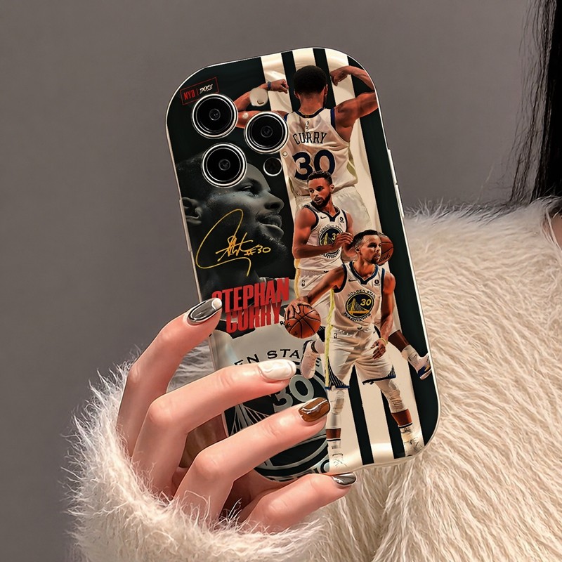 Casing iPhone Redmi Pemain Basket Stephen Curry Untuk iPhone 16 15 14 13 12 11 Mini Pro E MAX Untuk 