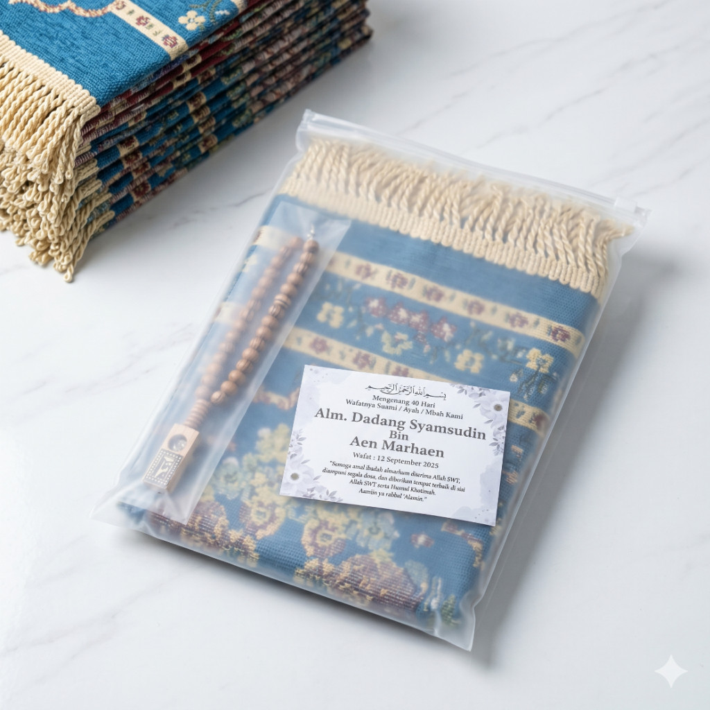 Sajadah Turki Paket Souvenir Sejadah Traveling Uk 53x105cm Oleh oleh Haji/Tahlilan 40 Harian