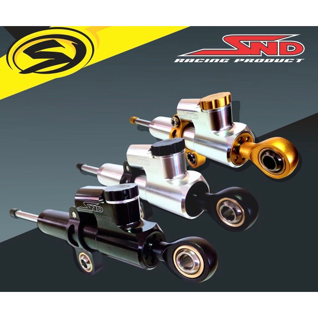 Stabilizer stang stering damper universal snd black - silver