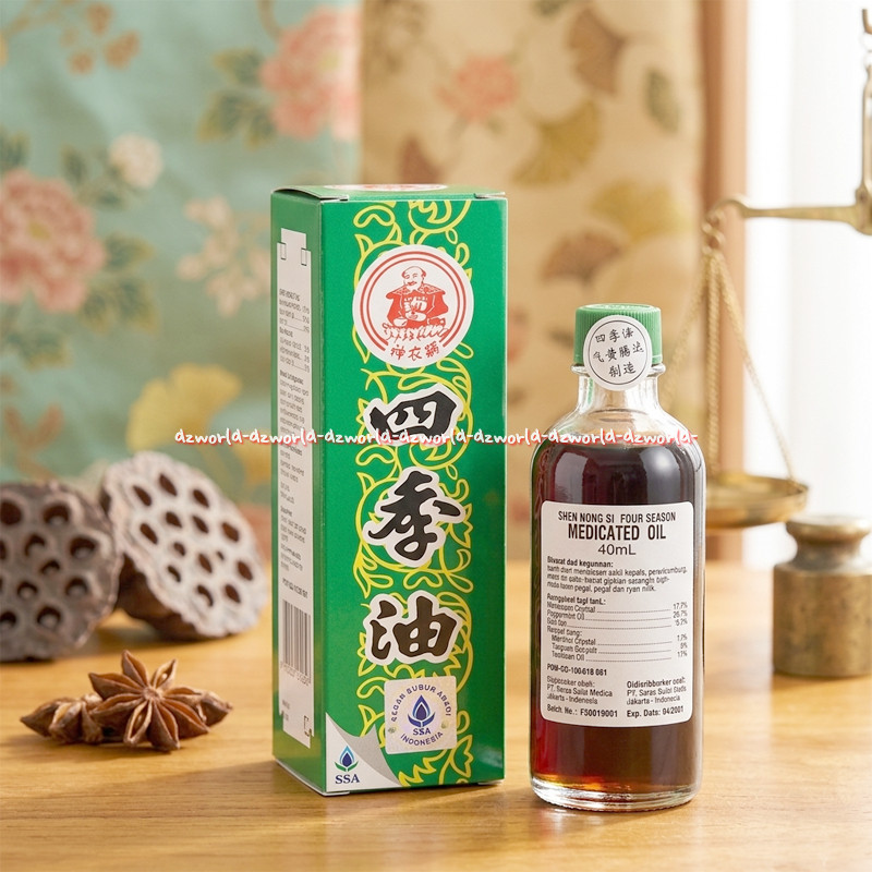 BISA CODD SIAPPP KIRIM Medicated Oil 40ml Shen Nong Si Four Season Minyak Angin China Shensi 40 ml M