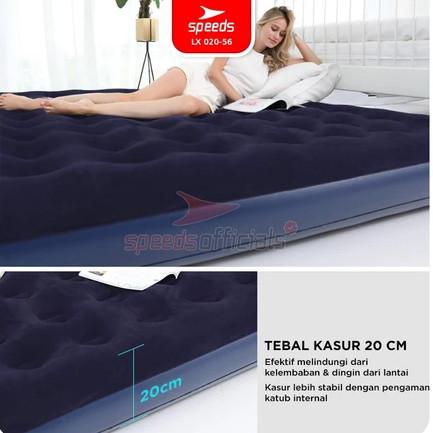 SPEEDS Kasur Angin Matras Tiup Lipat Air Bed Kolam King Size Orang Dewasa Single Double Tidur 020-54