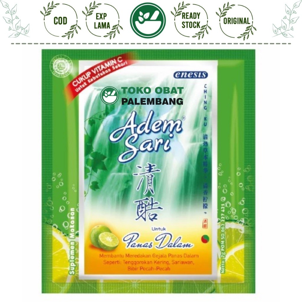 ADEM SARI 1 SACHET ADEMSARI MINUMAN PANAS DALAM ADEMSARI CHING KU ENESIS VIT C ADEM SARI CHING KU