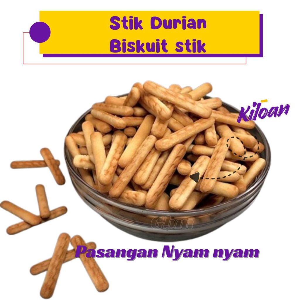 Biskuit Stick Biskuit Stik Rasa Durian Kiloan