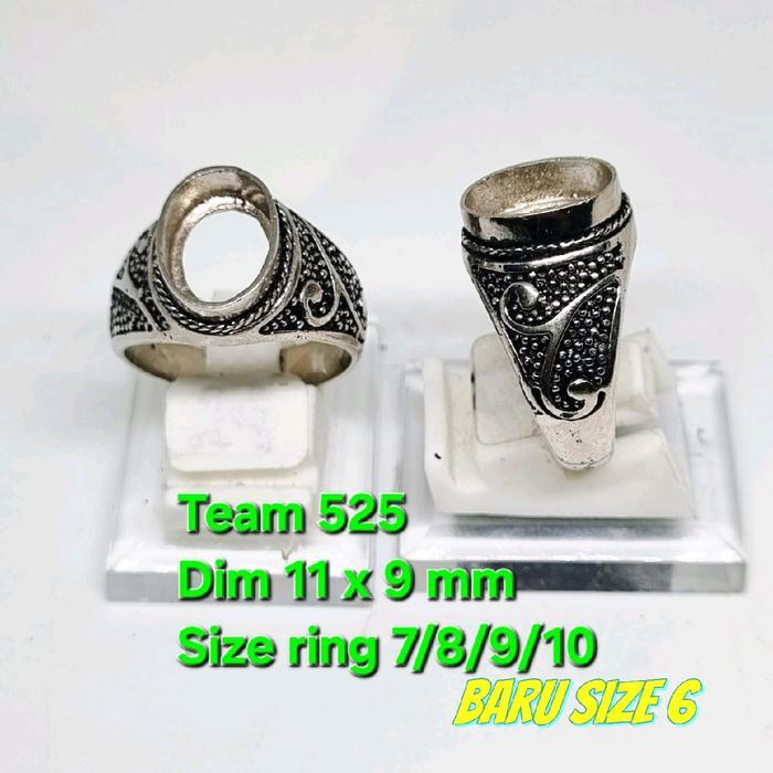 Ring emban alpaka super dim 11x9 mm /pengikat batu cincin eceran grosirakik