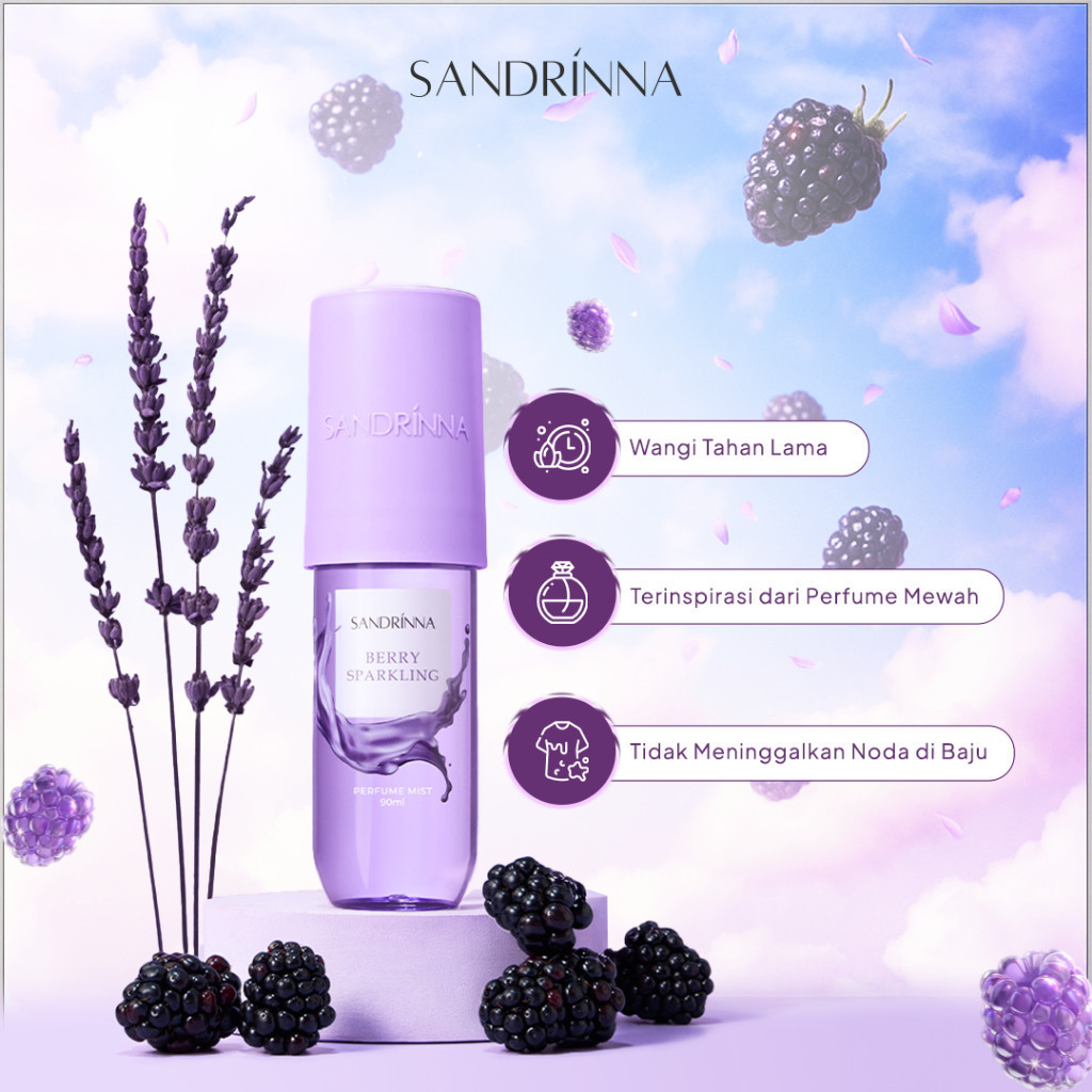 [BUNDRLING2] INSPIREED KEMASAN FEET BOTTLE Sandrinna Berry Sparkling & Rose Melody Parfum 100ml - Ke