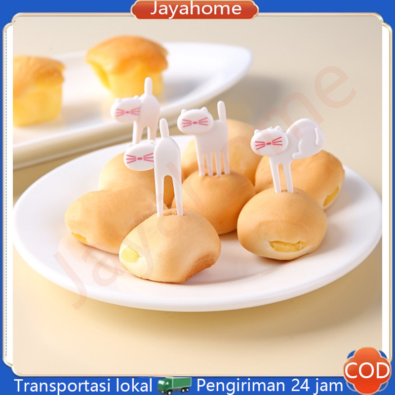 Garpu Anak-anak Garpu Kue Garpu Buah Anak Kucing Kreatif Hewan Kecil yang Lucu